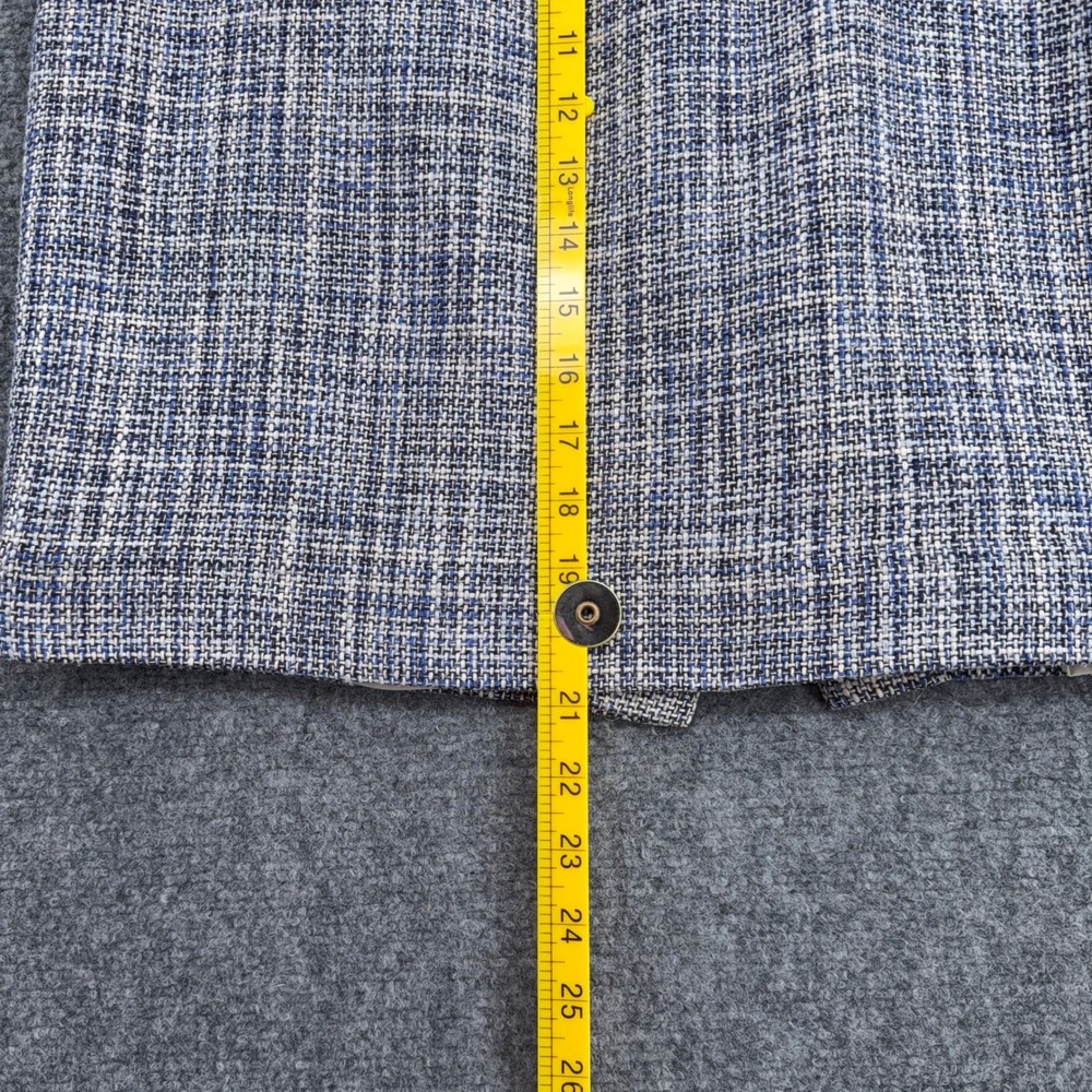 J.Crew No. 2 Pencil Skirt Blue White Tweed Textured Cotton Blend Size 6 - Picture 6 of 6